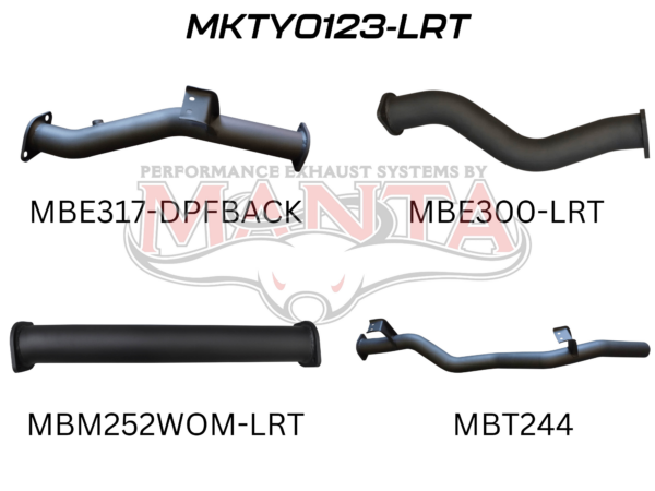 Toyota VDJ79 V8 Ute 3in DPF Back, to suit TLC79SCA LRA 90L Auxiliary Long Range Tank